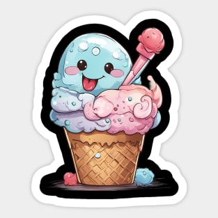 Ice Cream Emoji Sticker